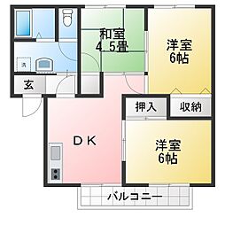アビタシオンシード1 3DKの間取図画像