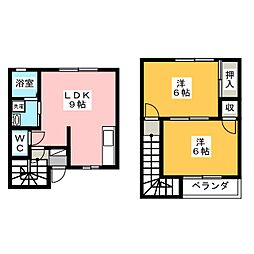 ソレイル21B 2LDKの間取図画像