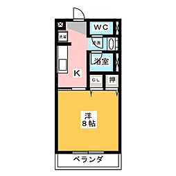 エクセレンス 1Kの間取図画像