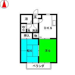 間取図画像 2DK
