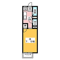 デュオ 1Kの間取図画像