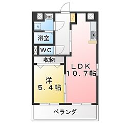 ヒラタパークヒルグッドスリー 1LDKの間取図画像