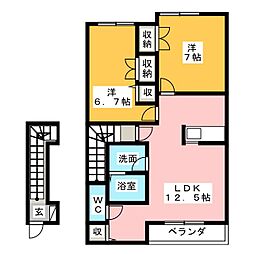 グローバルシティーG 2LDKの間取図画像