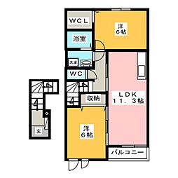 セレーノ・m&k 2LDKの間取図画像