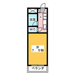 ステーションモンパルナス 1Kの間取図画像