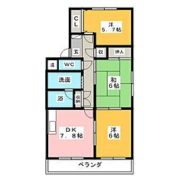 シオス 3DKの間取図画像