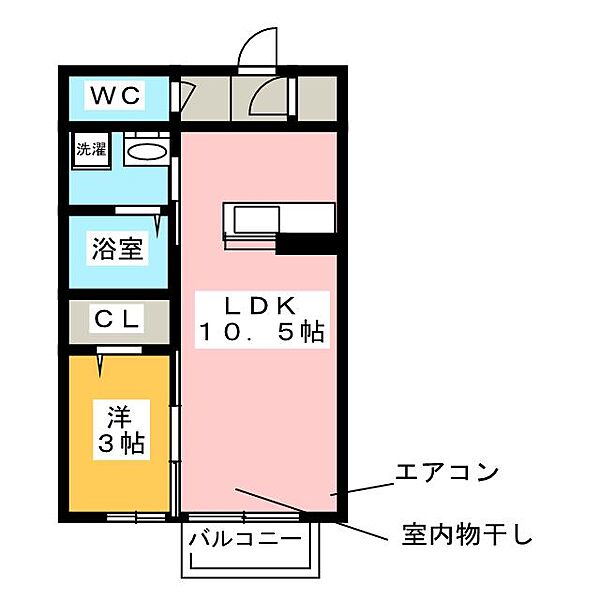 D-room伝馬町 ｜三重県桑名市伝馬町(賃貸アパート1LDK・2階・33.61㎡)の写真 その2