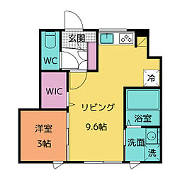 VISTA　 ALEGRE 1階1LDKの間取り