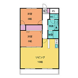 MKタウン江場A 2LDKの間取図画像