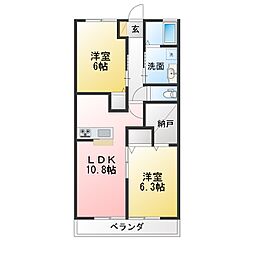 アトリウムテラス 2LDKの間取図画像