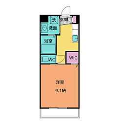 ラフィネ大安B棟 1Kの間取図画像