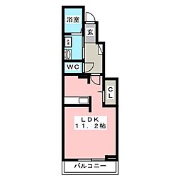 ベラ・ルーチェ ワンルームの間取図画像