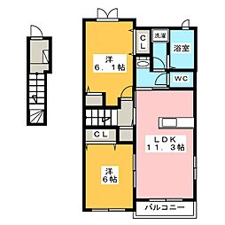 ラッフィナート2 2LDKの間取図画像