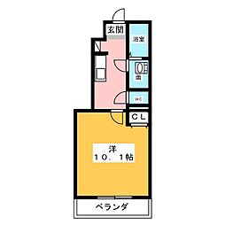 レオーネ 1Kの間取図画像