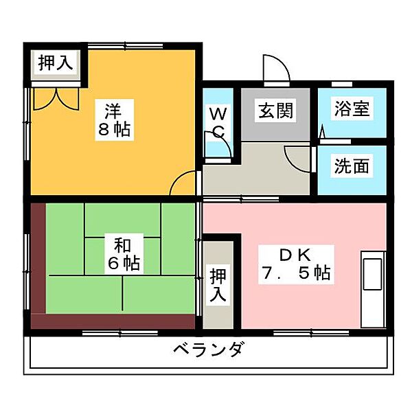 アベニュー小田 ｜三重県伊勢市尾上町(賃貸マンション2DK・3階・56.24㎡)の写真 その2