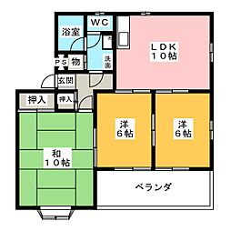徳川台ロイヤルマンション 3LDKの間取図画像