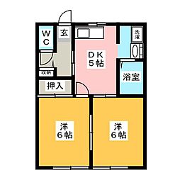 メゾンcampagne 2Kの間取図画像