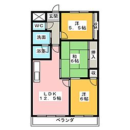 マンションフォレスト 3LDKの間取図画像