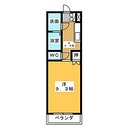 Rei 1Kの間取図画像
