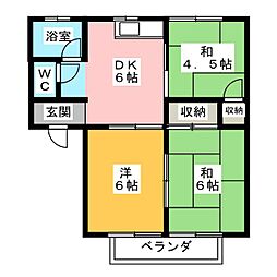 コーポ上久保 3DKの間取図画像