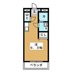 greenhills ワンルームの間取図画像