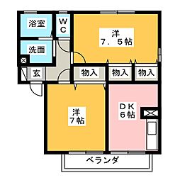 間取図画像 2DK