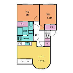 間取図画像 2LDK