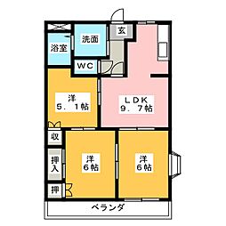 間取図画像 3DK
