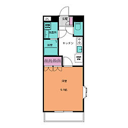 フルスパッセンＢ 1階1Kの間取り