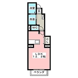 ヴェスト・ガッセ　Ａ 1階ワンルームの間取り