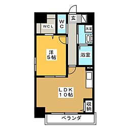 Maple利平治 1LDKの間取図画像