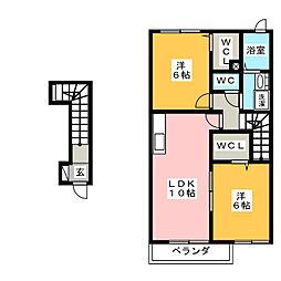 サルウェーB 2LDKの間取図画像