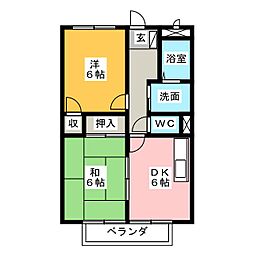 センティヴェール 2DKの間取図画像