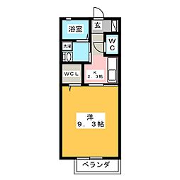 レーベンノート 1Kの間取図画像