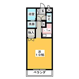 コッジィーコートフカタ 1Kの間取図画像