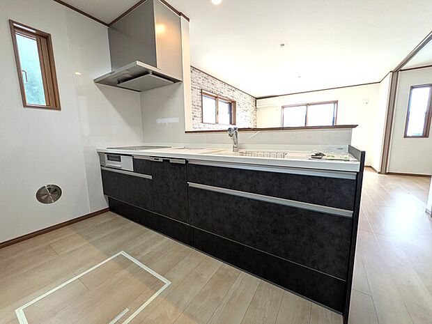 リビングを広く見渡すことが対面式カウンターキッチン