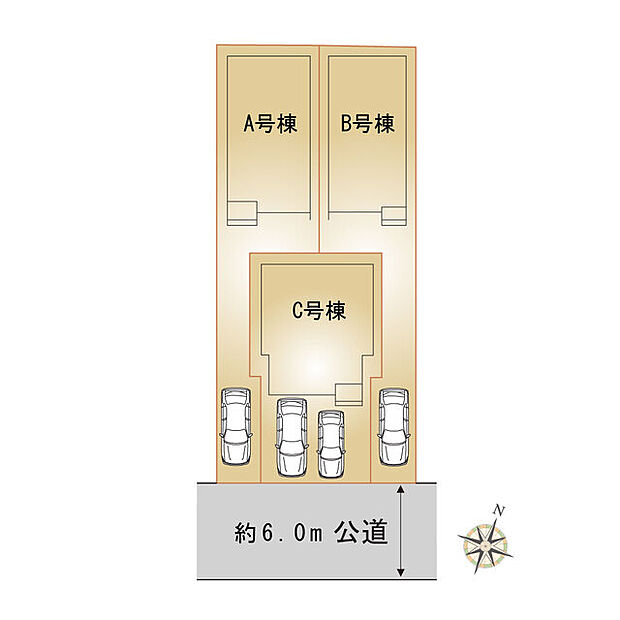 全3棟全体区画図