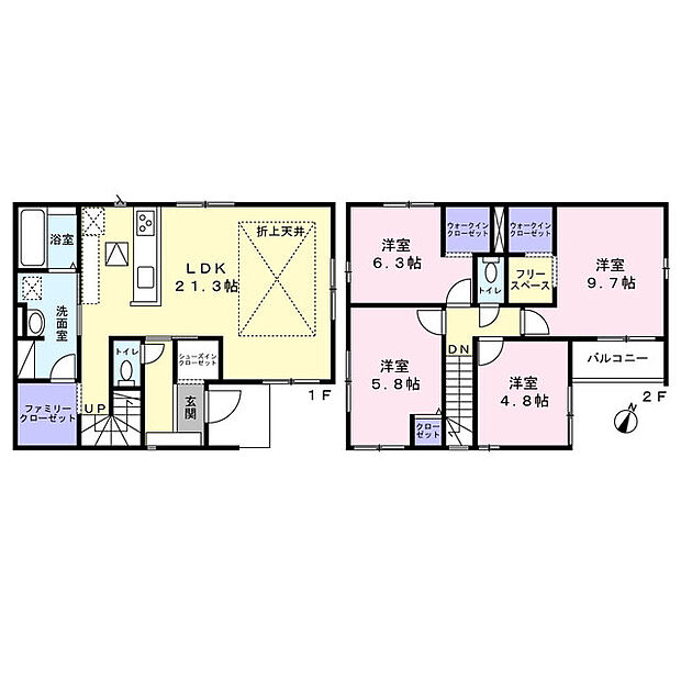 SICやファミリークローク・WIC2箇所など収納豊富◎