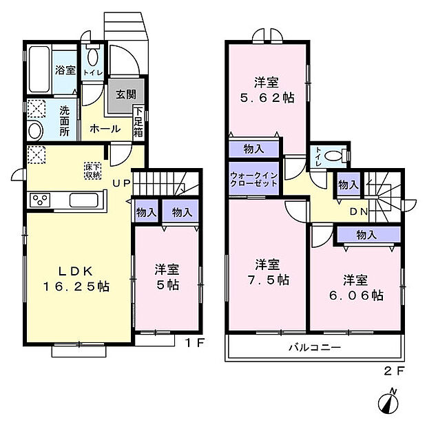 対面式キッチン・リビング階段を設けた、家族の交流が増える間取りプラン
