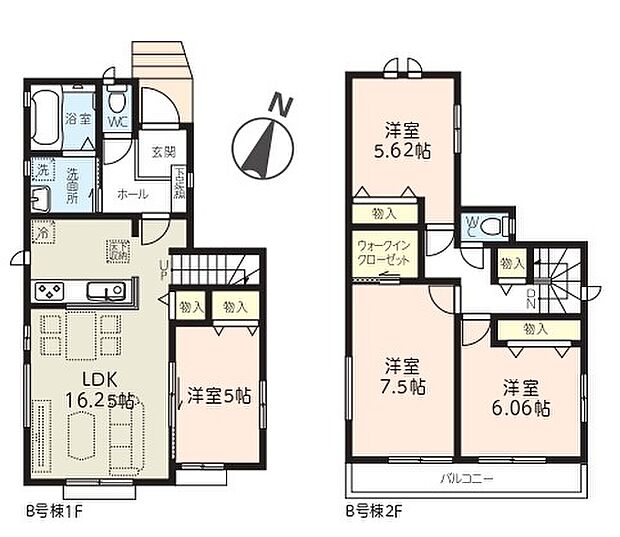 対面式キッチン・リビング階段を設けた、家族の交流が増える間取りプラン