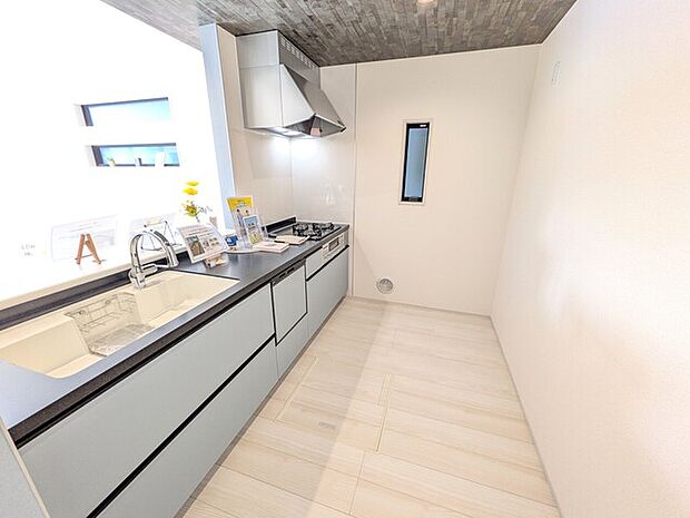 家事負担軽減の為水廻り設備充実(人工大理石シンク・タッチレス水栓・食洗機付き)