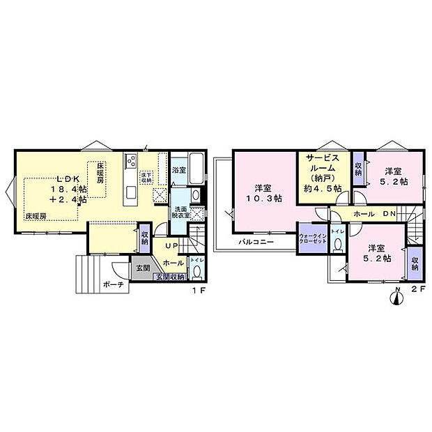収納豊富な3LDK