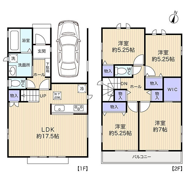 1階スペースはLDKと水まわりでゆとりの空間
