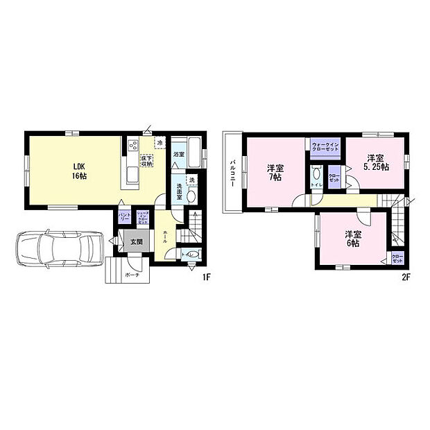 使い勝手の良い全室洋室タイプの3LDK