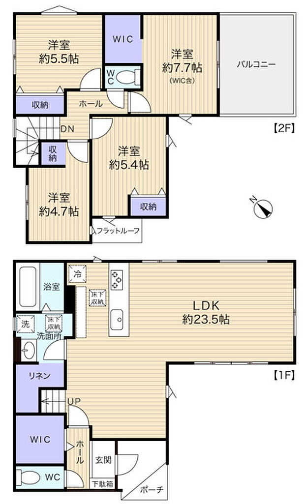 大容量の収納設備を複数備えているので室内をより広く使用できます