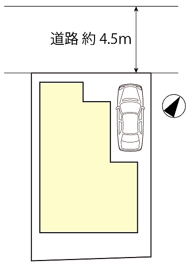 北側幅員約4.5m私道に接道