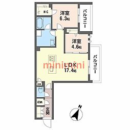 間取図画像 2LDK