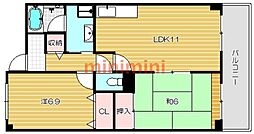 ラルクアンシェル 2LDKの間取図画像