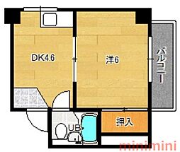 Avanti下穂積 1DKの間取図画像