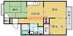 エル・ミズオ 3DKの間取図画像